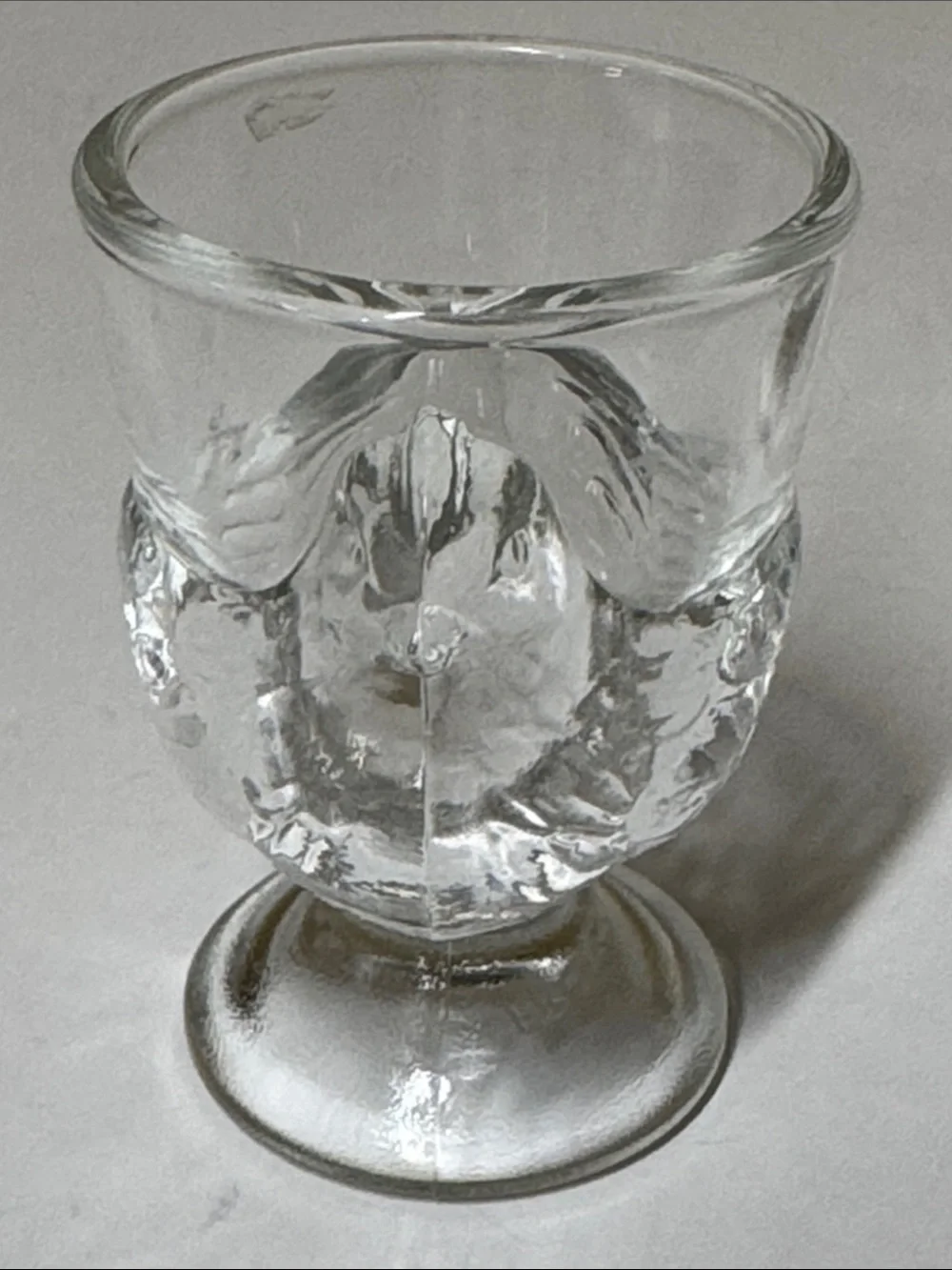 Egg Cup, Clear Glass, Chick Hen Chicken, 2¾